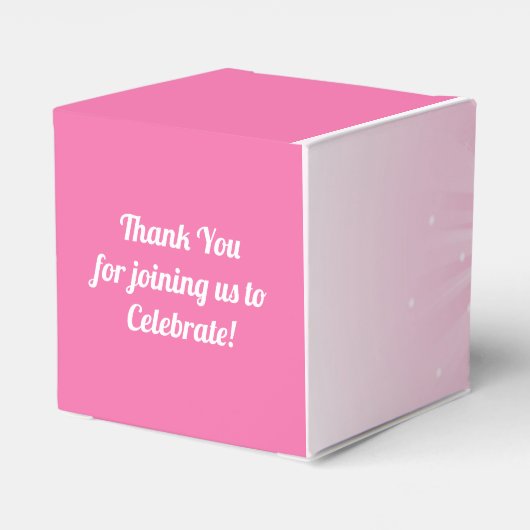 Disco Ball Baby shower Groovy Roze Meisje Bedankdoosjes (Achterkant)