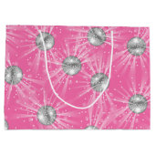 Disco Ball Baby shower Groovy Roze Meisje Groot Cadeauzakje (Achterkant)