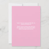 Disco Ball Baby shower Groovy Roze Meisje Kaart (Achterkant)