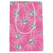 Disco Ball Baby shower Groovy Roze Meisje Medium Cadeauzakje (Voorkant)