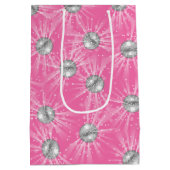 Disco Ball Baby shower Groovy Roze Meisje Medium Cadeauzakje (Achterkant)