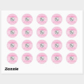 Disco Ball Baby shower Groovy Roze Meisje Ronde Sticker (Vel)
