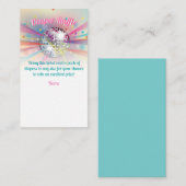 Disco Ball Baby shower Luier Raffle Spel Informatiekaartje (Voorkant / Achterkant)
