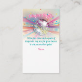 Disco Ball Baby shower Luier Raffle Spel Informatiekaartje (Voorkant)