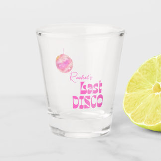 Disco Ball Bachelorette Shot Glass Pink Shot Glas