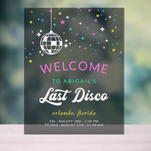 Disco Ball Bachelorette Weekend Welkom Acryl Bord