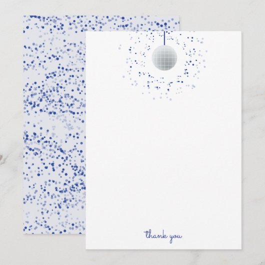 Disco Ball Bedankkaart (Voorkant / Achterkant)
