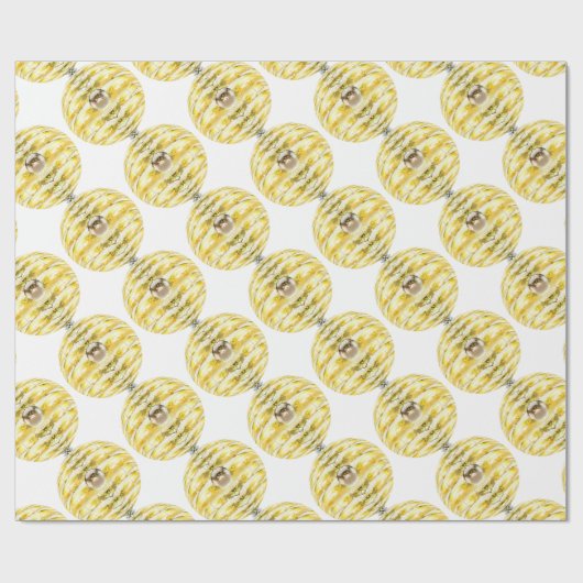 Disco Ball Bee Hive Patroon Cadeaupapier (Vlak)