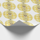 Disco Ball Bee Hive Patroon Cadeaupapier (Hoek)