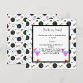 disco ball BIRTHDAY PARTY INVITATION Kaart (Voorkant / Achterkant)