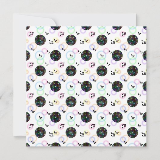 disco ball BIRTHDAY PARTY INVITATION Kaart (Achterkant)