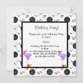 disco ball BIRTHDAY PARTY INVITATION Kaart (Voorkant)