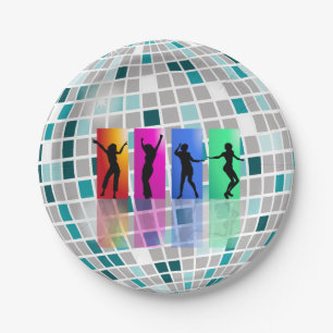 Disco Ball Birthday Party Paper Bord Cake