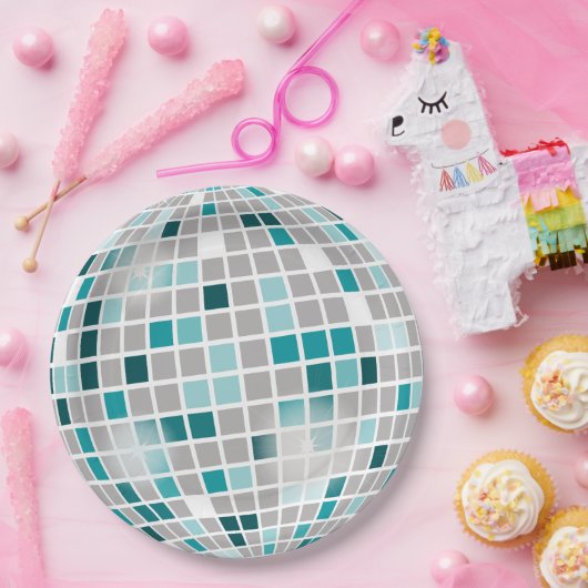 Disco Ball Birthday Party Paper Borden Papieren Bordje (Feest)