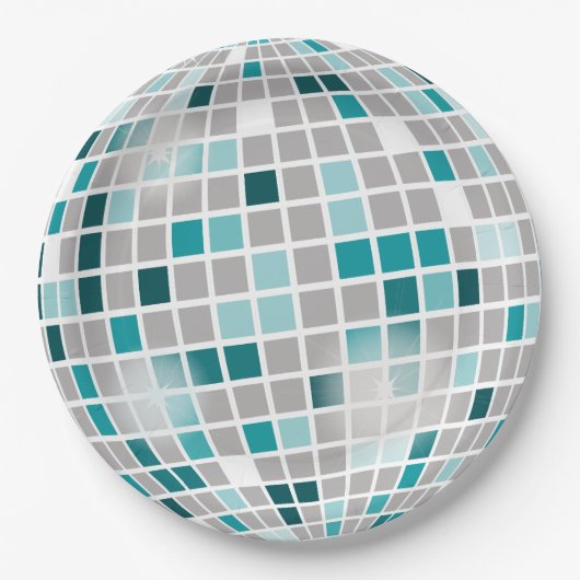 Disco Ball Birthday Party Paper Borden Papieren Bordje (Voorkant)