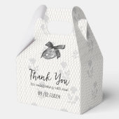 Disco Ball & Black Bow Coquette Elegant Chic Schat Bedankdoosjes (Achterkant)