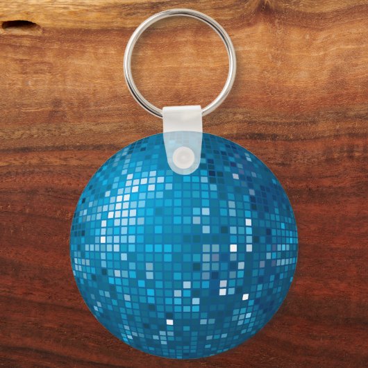 Disco Ball Blue Sleutelhanger (Voorkant)