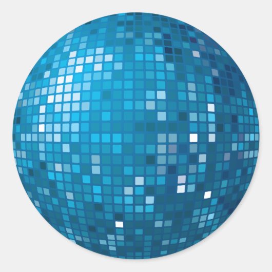 Disco Ball Blue Sticker (Voorkant)
