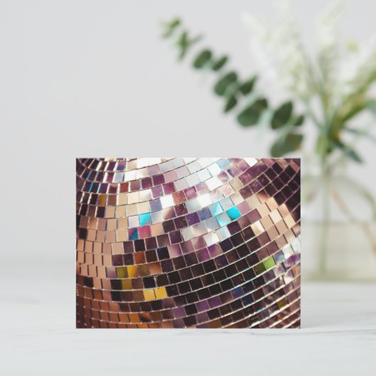 Disco Ball Briefkaart (Staand voorkant)