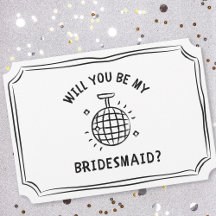 Disco Ball bruidsmeisje voorstel | Leuk, trendy, c