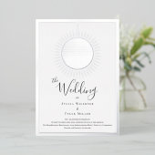 Disco Ball Bruiloft Folie Uitnodiging (Staand Voorkant)