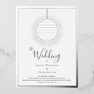 Disco Ball Bruiloft Folie Uitnodiging Briefkaart