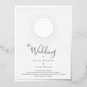 Disco Ball Bruiloft Folie Uitnodiging Briefkaart (Voorkant)