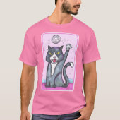 Disco Ball Cat Cartoon Fun Art T-shirt (Voorkant)