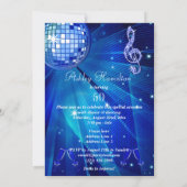 Disco Ball, Champagne en Balloons 50th Birthday Kaart (Achterkant)