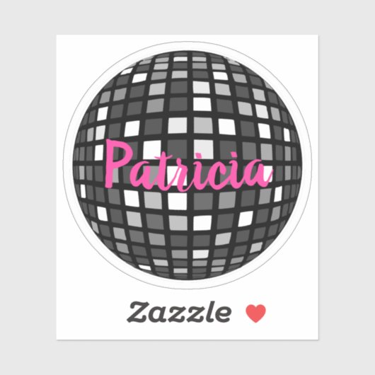 Disco Ball Cool Dancing Dance Party Aangepaste naa Sticker (Vel)
