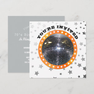 Disco Ball Dance Birthday Party   Retro 70s Disco Kaart