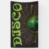 Disco Ball Dance Party Retro 70s Event Spandoek (Verticaal)