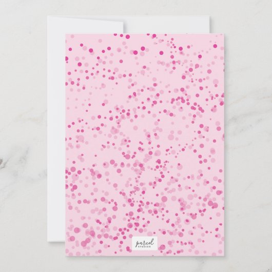 Disco Ball Dance Pink Hartelijk dank Bedankkaart (Achterkant)