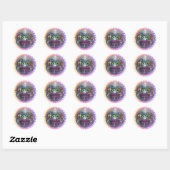 Disco Ball Dance Verjaardag Retro 70s Disco Party Ronde Sticker (Vel)