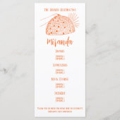 Disco Ball Dinner Menu Sinaasappel (Voorkant)