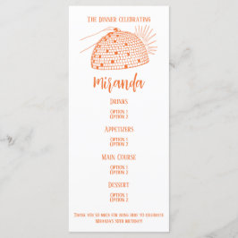 Disco Ball Dinner Menu Sinaasappel