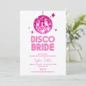 Disco Ball Disco Bruid Bachelorette Weekend Party Kaart (Staand voorkant)