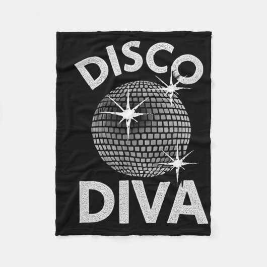 Disco Ball Disco Diva Queen1 Fleece Deken (Voorkant)