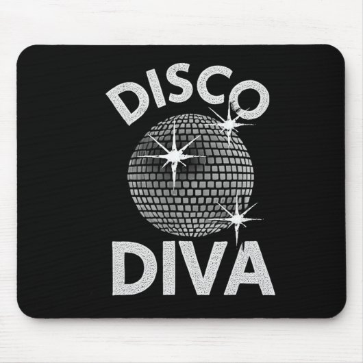 Disco Ball Disco Diva Queen1 Muismat (Voorkant)