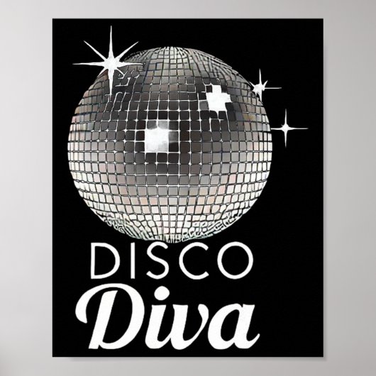 Disco Ball Disco Diva Queen3 Poster (Voorkant)