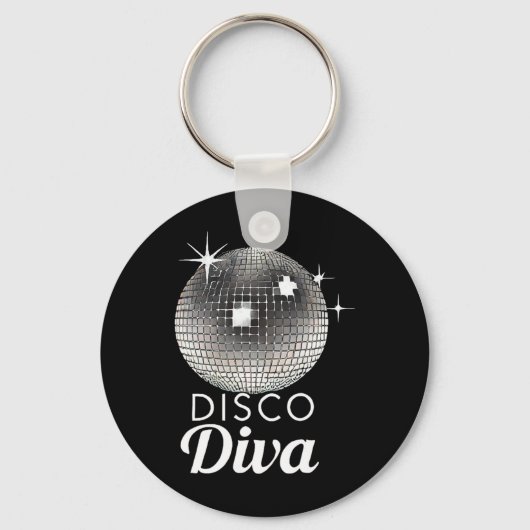 Disco Ball Disco Diva Queen3 Sleutelhanger (Voorkant)