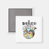 Disco Ball Disco Diva Queen - 70s Retro Da Magneet (Voorkant / Achterkant)