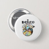 Disco Ball Disco Diva Queen - 70s Retro  Da Ronde Button 5,7 Cm (Voorkant /achterkant)
