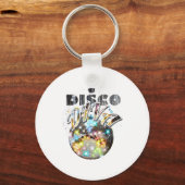Disco Ball Disco Diva Queen - 70s Retro Da Sleutelhanger (Voorkant)