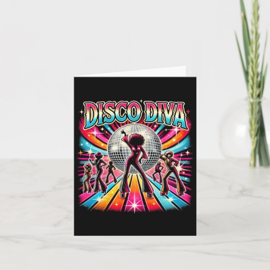 Disco Ball Disco Diva Queen Kaart (Voorkant)