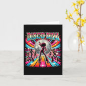 Disco Ball Disco Diva Queen Kaart (Gele Bloem)