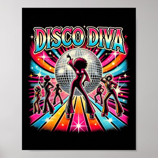 Disco Ball Disco Diva Queen Poster (Voorkant)
