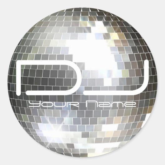 Disco Ball DJ Sticker (Voorkant)