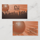 Disco Ball -DJ Visitekaartje-bruin Visitekaartje (Voorkant / Achterkant)