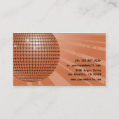 Disco Ball -DJ Visitekaartje-bruin Visitekaartje (Achterkant)
